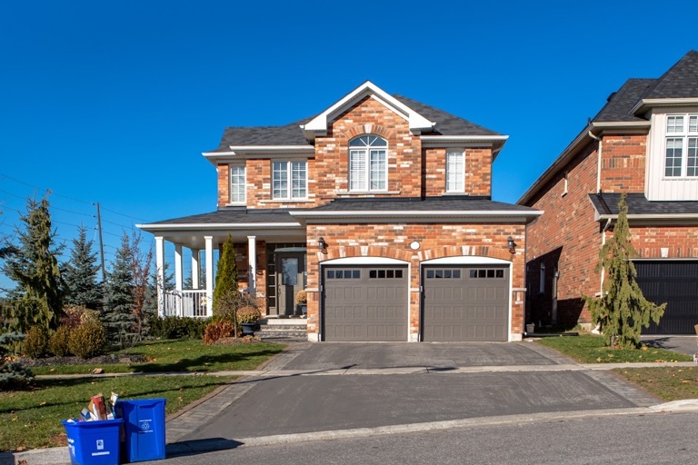 Suburban home with new roof